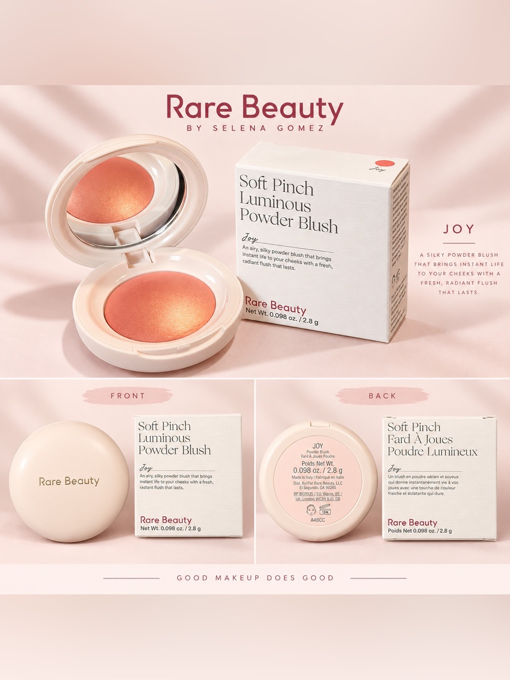 Rare Beauty Soft Pinch Luminous Powder Blush - Joy